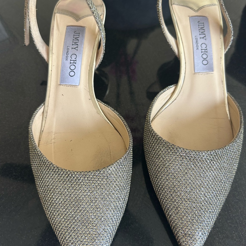 Jimmy Choo Glittering Gold Heels